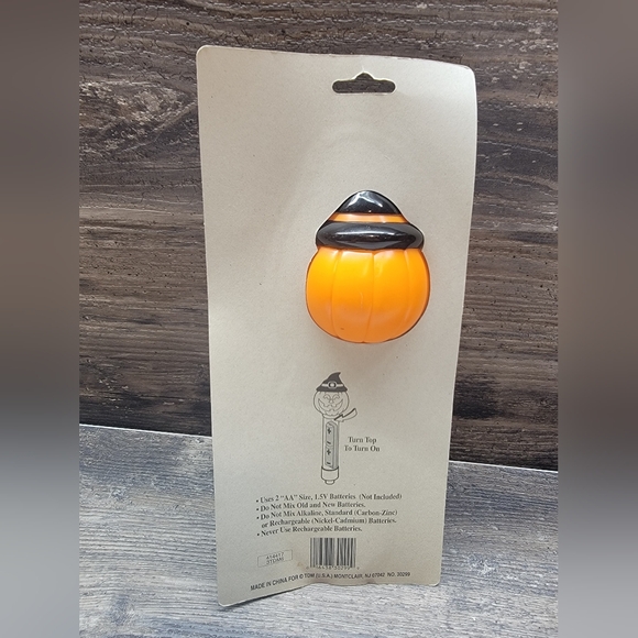Vintage Halloween Jack O Lantern Pumpkin Flashlight NIB - Picture 2 of 3